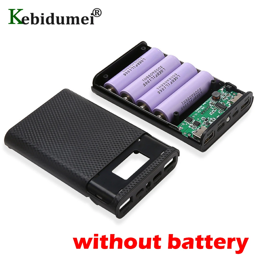 Xshuai Portable Neuf 5 V 1 A USB 4 x 18650 Power Bank Case Kit Chargeur de Batterie DIY Box pour téléphone Intelligent 