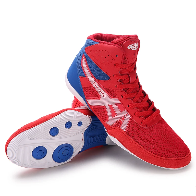 32-47# Unisex Wrestling Shoes KID Adolescents Professional Training Competition Shoes Adult Boxing Squat Hard Pull