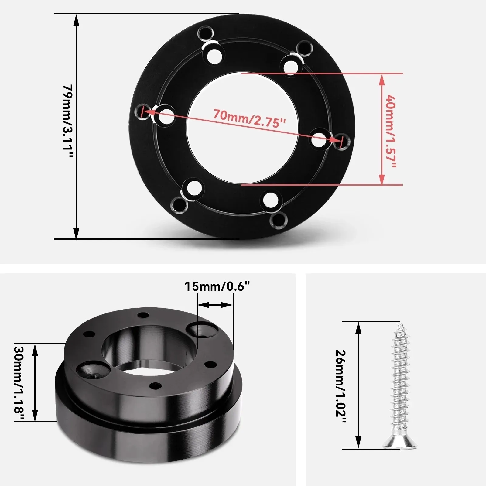 Steering Wheel Hub Adapter 13/14inch Game Steering Wheel Adapter Plate 70mm Racing PCD Game Modification For Logitech G29 G920 G923