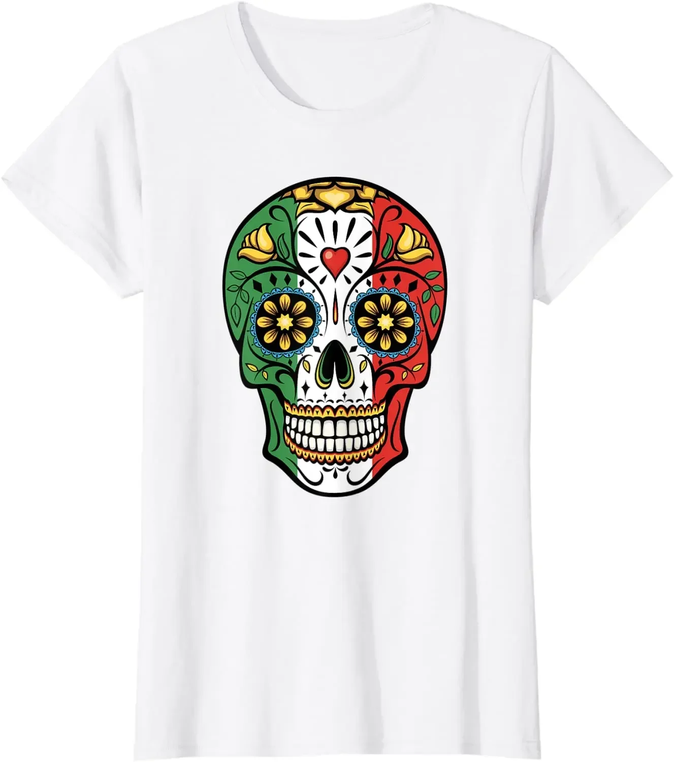 

Cinco De Mayo Sugar Skull Calavera Mexican T-Shirt Harajuku Streetwear Oversized T Shirt Daily Four Seasons Tees