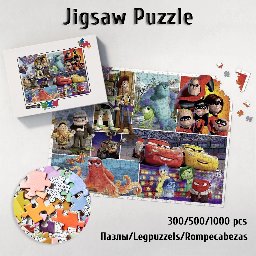 Disney Pixar Friends Floor Jigsaw Puzzles Funny Cartoon Collection Educational Toys Board Games and Puzzles for Kids Adults Gift robin hood character theme featured chess painted resin board game educational toy deluxe knight collection gift