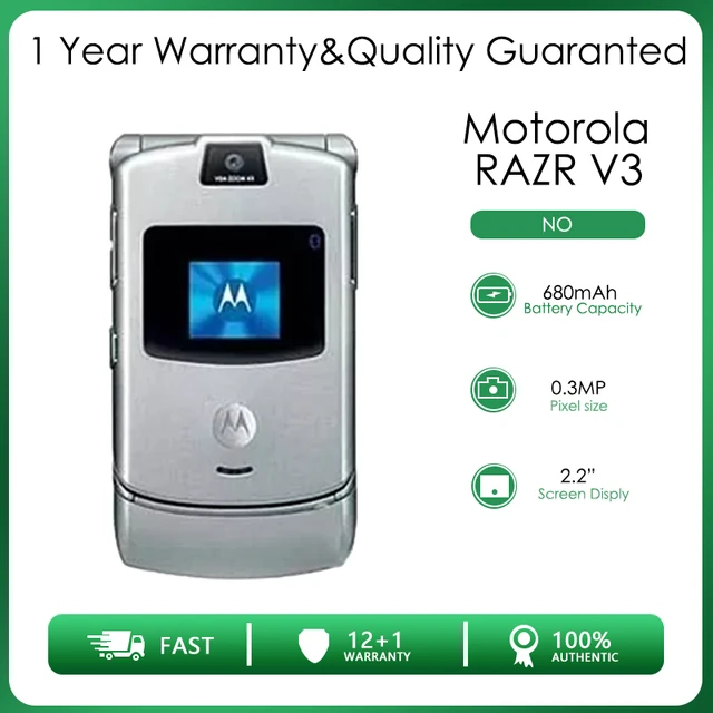 Original Unlocked Motorola Razr V3 Mobile Phone Gsm