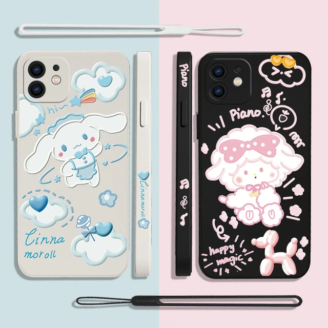 Funda de silicona para Redmi 9A 9AT 9 A Kawaii Sanrio Kuromi Cinnamoroll,  carcasa suave A