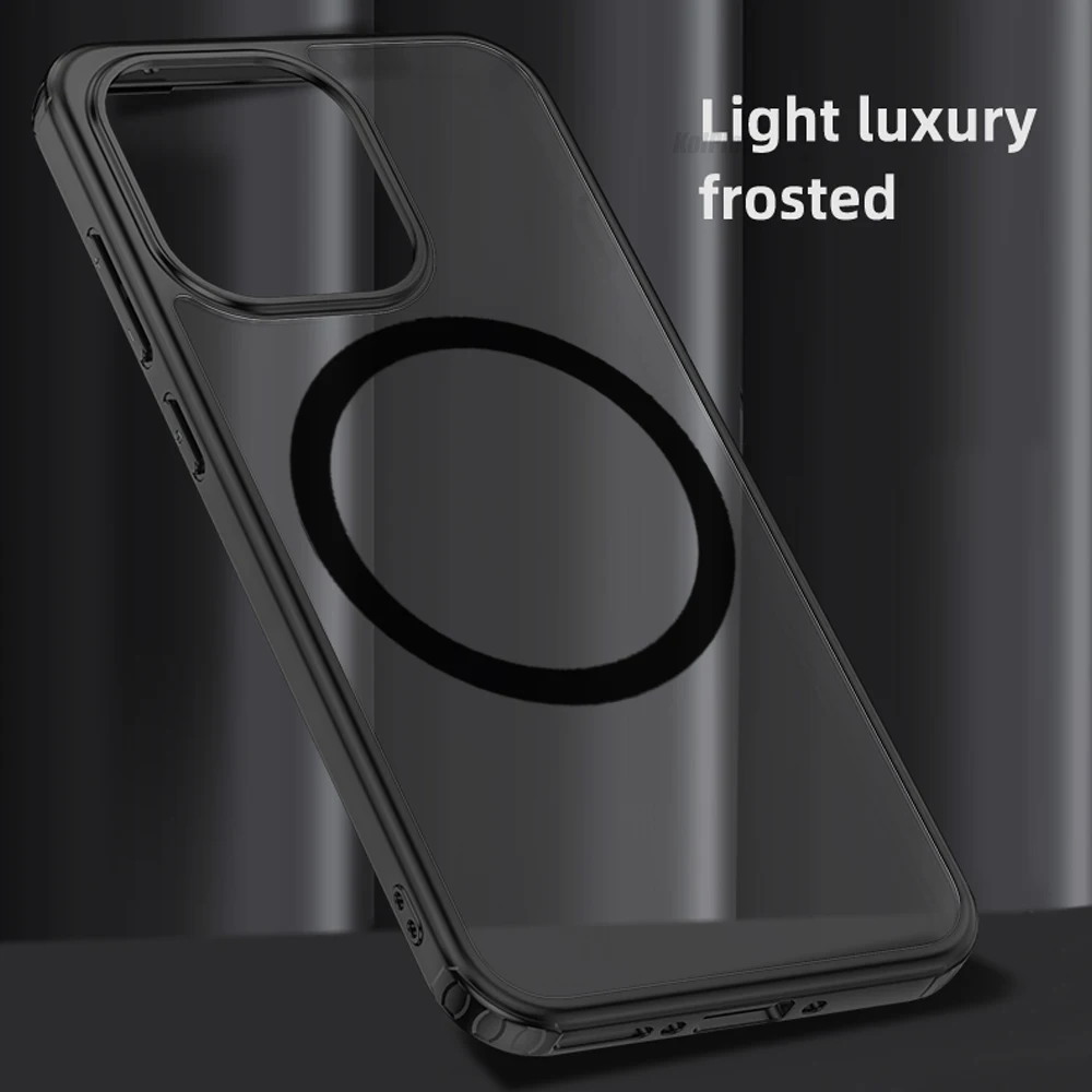 Enhanced Shockproof Matte Translucent Case with Magnetic Feature