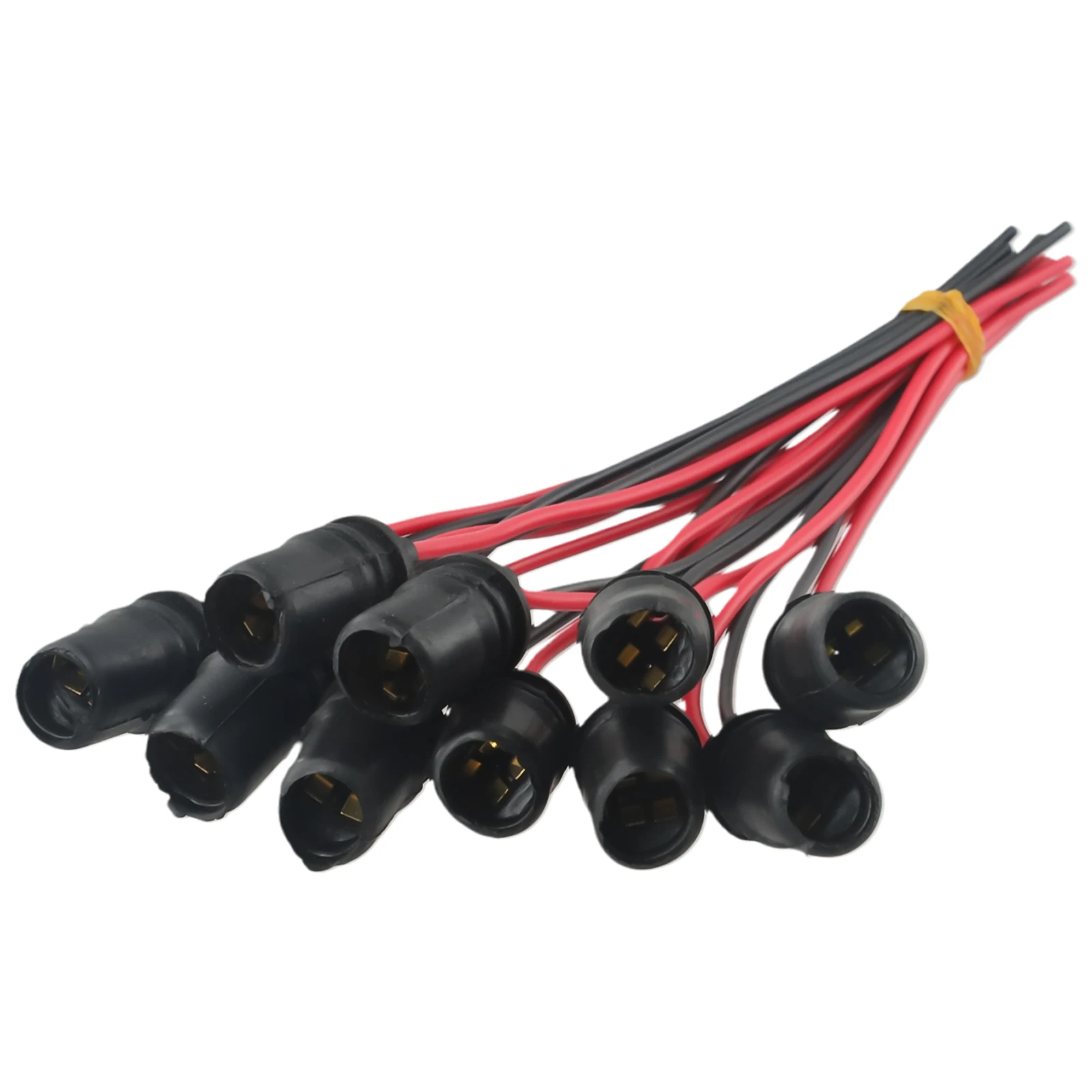 

Мягкие резиновые T10 круглые гнезда T10 W5W 10 шт. Черный Автомобильный держатель для лампы мотоцикла круглый гнездо 12 см/4,7 дюйма разъем