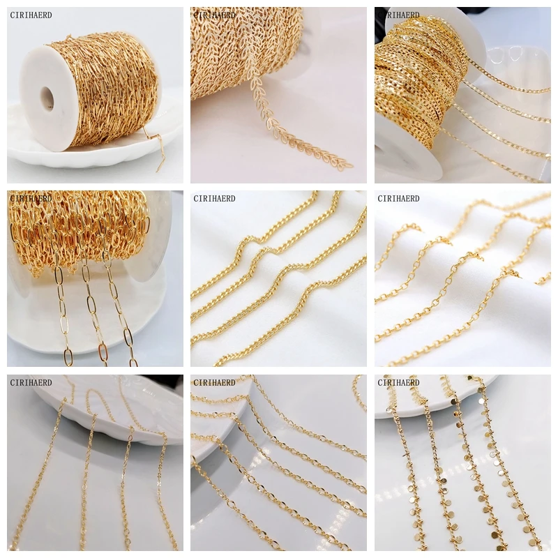 Necklace Chain Jewelry Making Gold Plated  18k Gold Plated Wholesale  Chains - Jewelry Findings & Components - Aliexpress