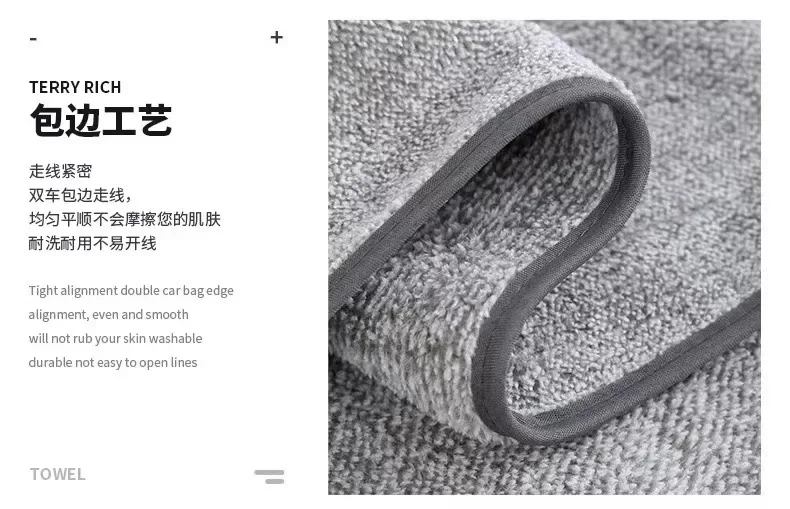 Description Picture 5 of itemWide and Deep Coral Fleece Printed Towel and Bath Towel Set, Absorbent and Dry Hair