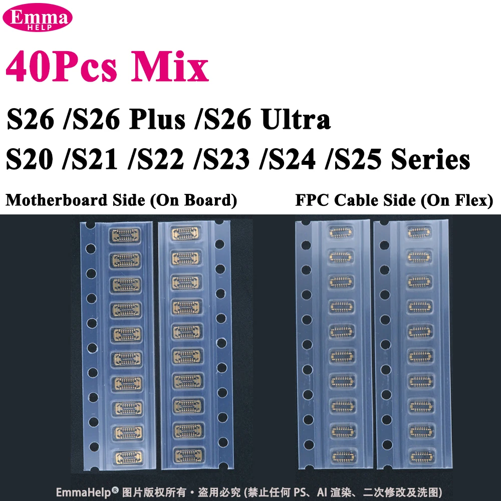 Cavo Flessibile FPC per Segnale Wi-Fi da 10-60 Pezzi per Samsung S26 S25 S24 Plus S20 S21 S22 S23 Ultra Antenna FPC 2*6Pin 12Pin - immagine 3
