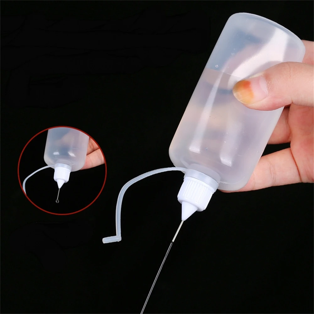 100pcs 5/10/20/30/50Ml Needle Glue Bottle Precision Tip Applicator Bottles with Sealing Cap Squeeze Dispensing Bottle