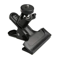 Metal Camera Clip Clamp Flash Holder Mount with 360 Swivel Photography Ball-Head 1/4" Threaded Screw for Camera Tripod SLR DSLR