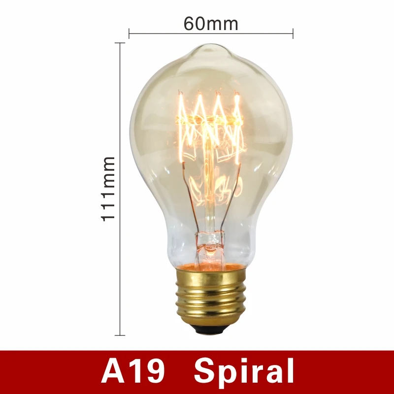 Zoomdo Ampoule Edison E27, Ampoule E27 Vintage Globe Lampe Filament Rétro  Ampoules G80 40W 220V Blanc Chaud (4 Pack)