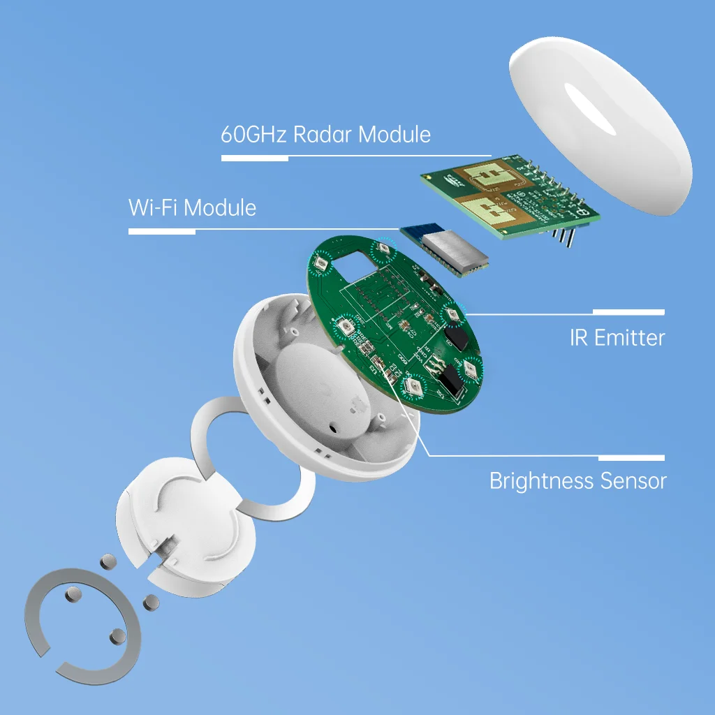 LinknLink eMotion Ultra 60GHz mmWave Radar WiFi Smart Presence Sensor,IR,Brightn