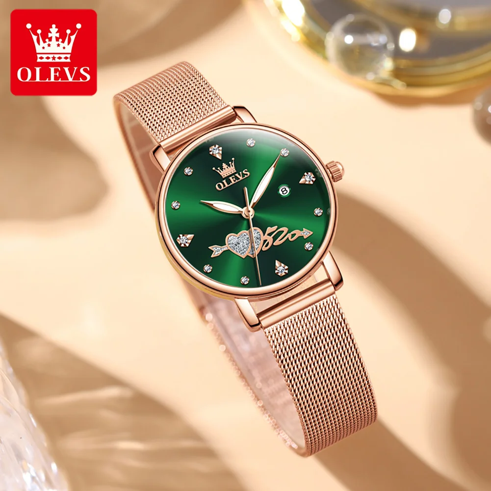 OLEVS 5509 ساعات نسائية موضة أصلية ساعة كوارتز للس...