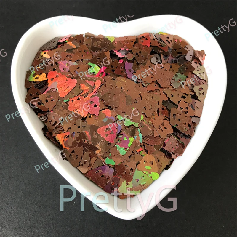 PrettyG 1 Box Excrement Feces Shit Shape Laser Glitter Sequins for Resin DIY Making Art Craft Nail Decoration Accessories LB406