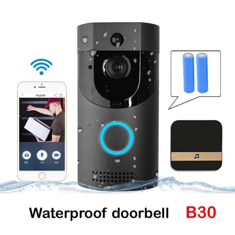 capa-de-campainha-de-video-inteligente-a-prova-d'agua-visao-noturna-home-security-camera-de-armazenamento-de-cartao-tf-interfone-visual-digital-wifi-door-bell