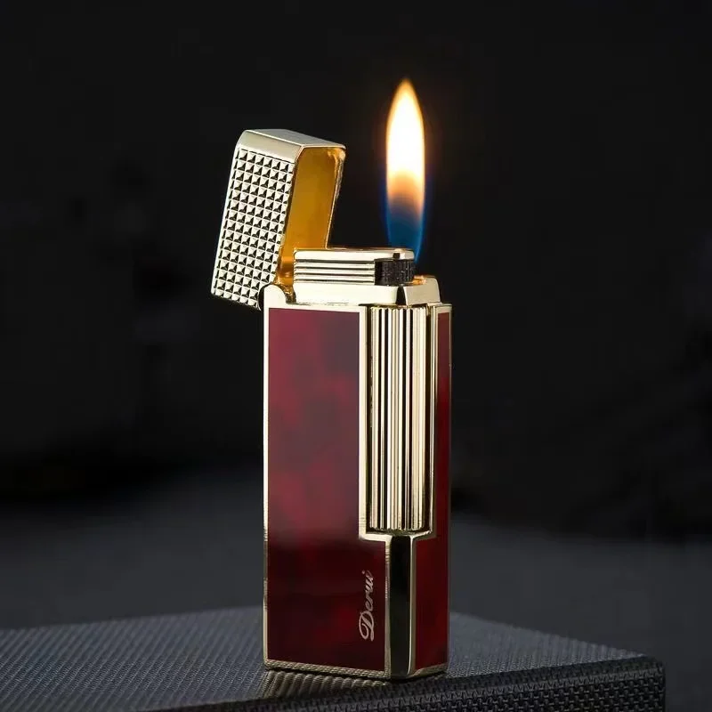 Business PING Bright Sound Gas Lighter Compact Jet Butane Cool Metal Cigar Lighter Grinding Wheel Pipe Cigarette Accessories butane gas lighter