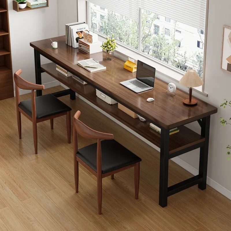 Desk Student Study Modern Double Household Table Rental Room Simple Computer Table Narrow Against The Wall Long