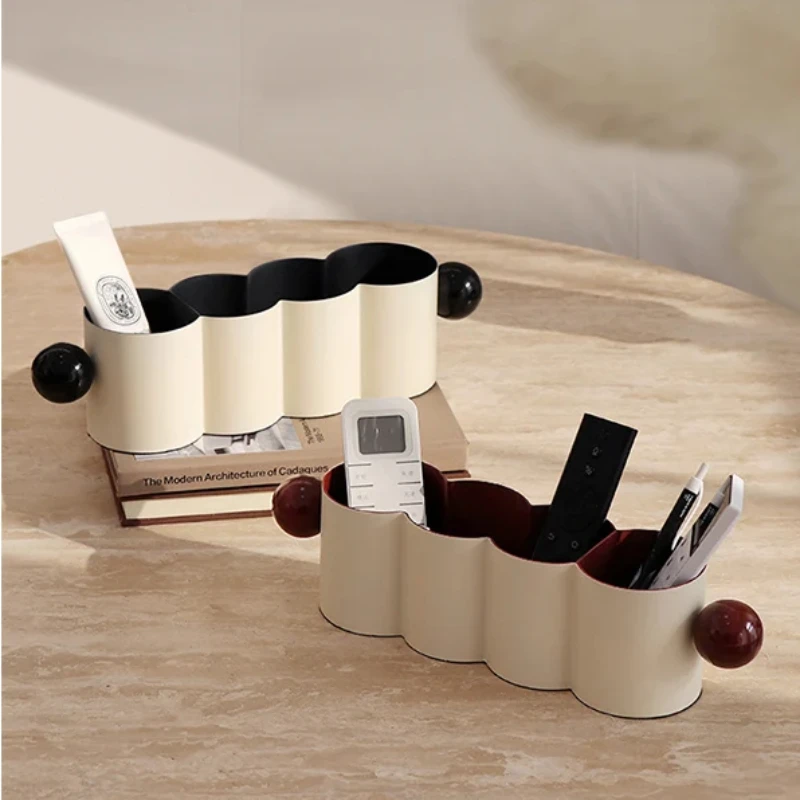 

Ball Shaped Storage Box Luxury Remote Control Boxes Creative Desktop Container High Aesthetic Home Decor Large Capacity Stowage