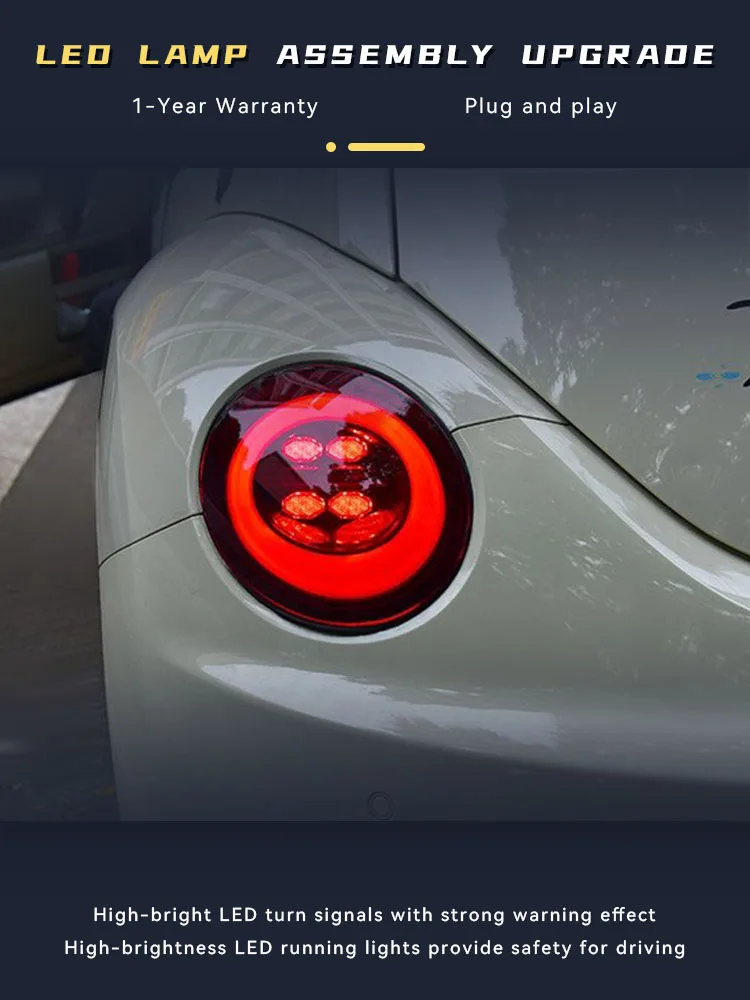 

Задние фонари для Volkswagen VW Beetle 2006-2012, задние фонари, динамический сигнал поворота, стоп-сигнал, задние фонари, аксессуары для задних фонарей