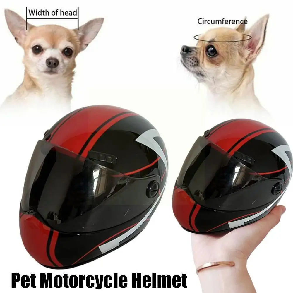 

New Mini Pets Motorcycle Helmet Funny Cute Puppy Safety Biker Small Hat Face Cats Little Decoration Protec Head Dogs Z4K7