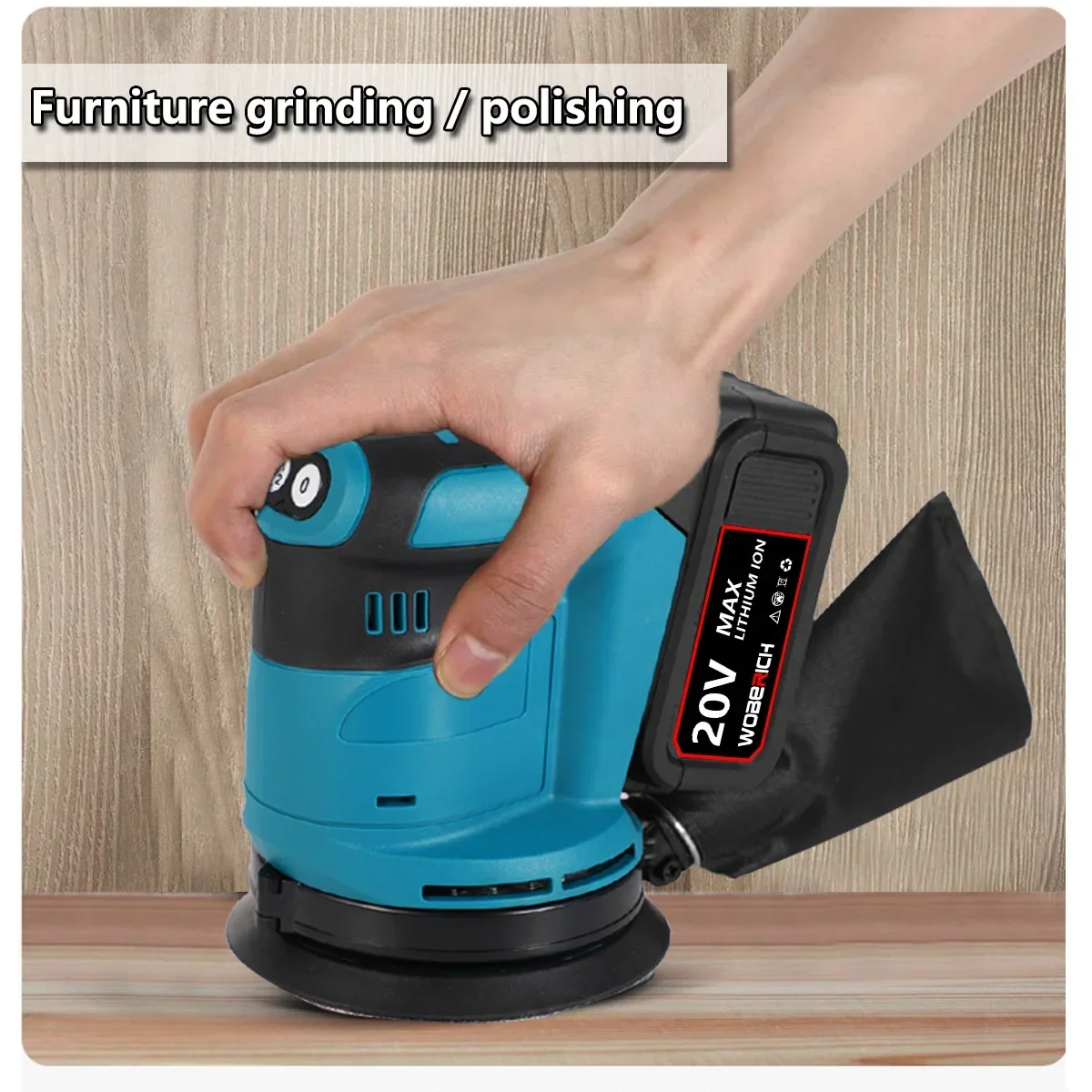Electric Sander 3 Speed 125mm Sandpaper Wood Grinder Polishing Machine Sander Random Orbit For Makita 18V Battery
