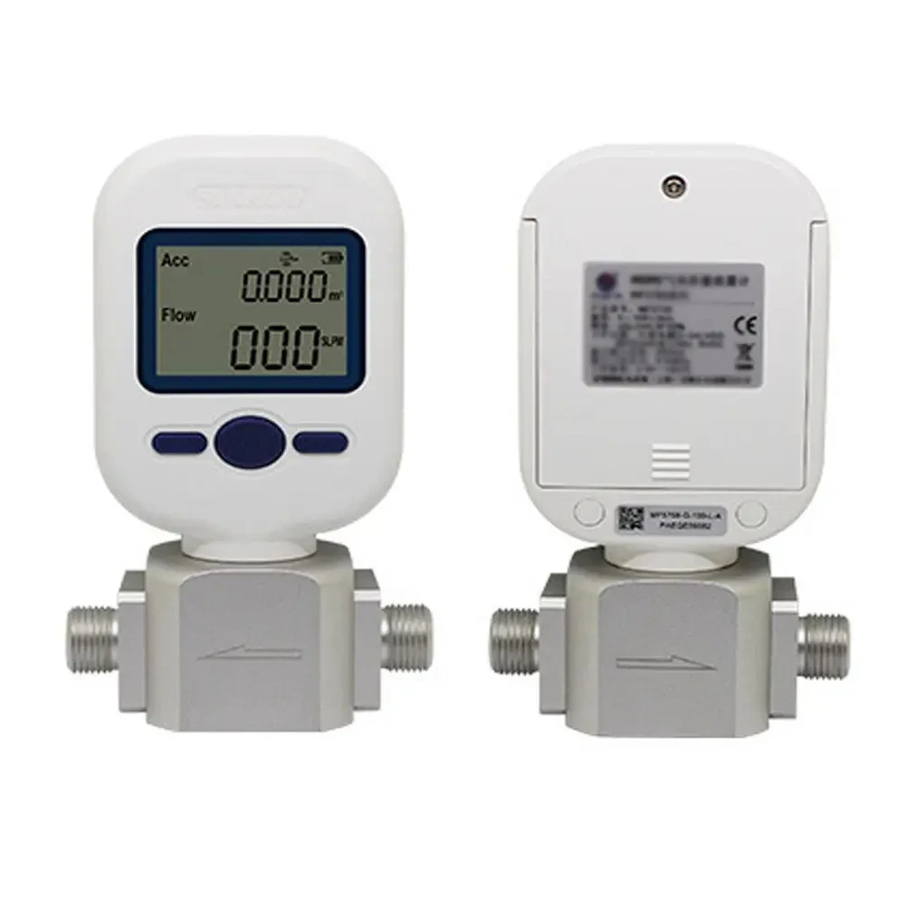 Portable Digital Gas Flow Meter Air Flow Meter Compressed Air Oxygen Nitrogen Th