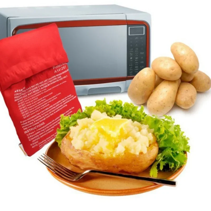 Bolsa de cocina de patatas para microondas, herramienta de horneado rápido, horno