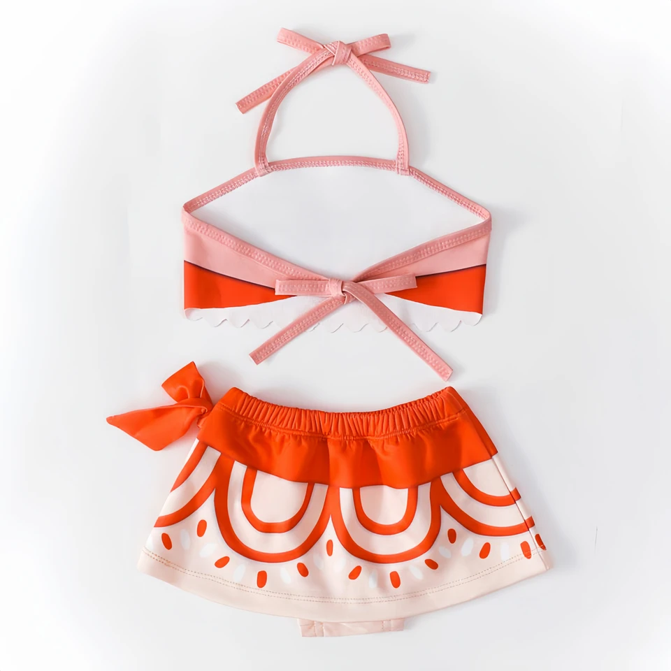 Toddler Baby Girl Cosplay Cartoon Princess Moana Costume Holiday Kids Birthday Party Makeup Ball Clothing Fairy Newborn Clothes 4