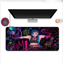 

Jinx Gaming LOL Wireless Charging Large Mouse Pad Laptop Gamer Accessories Type-C with USB Keyboard Fast Phone Charging Mousepad