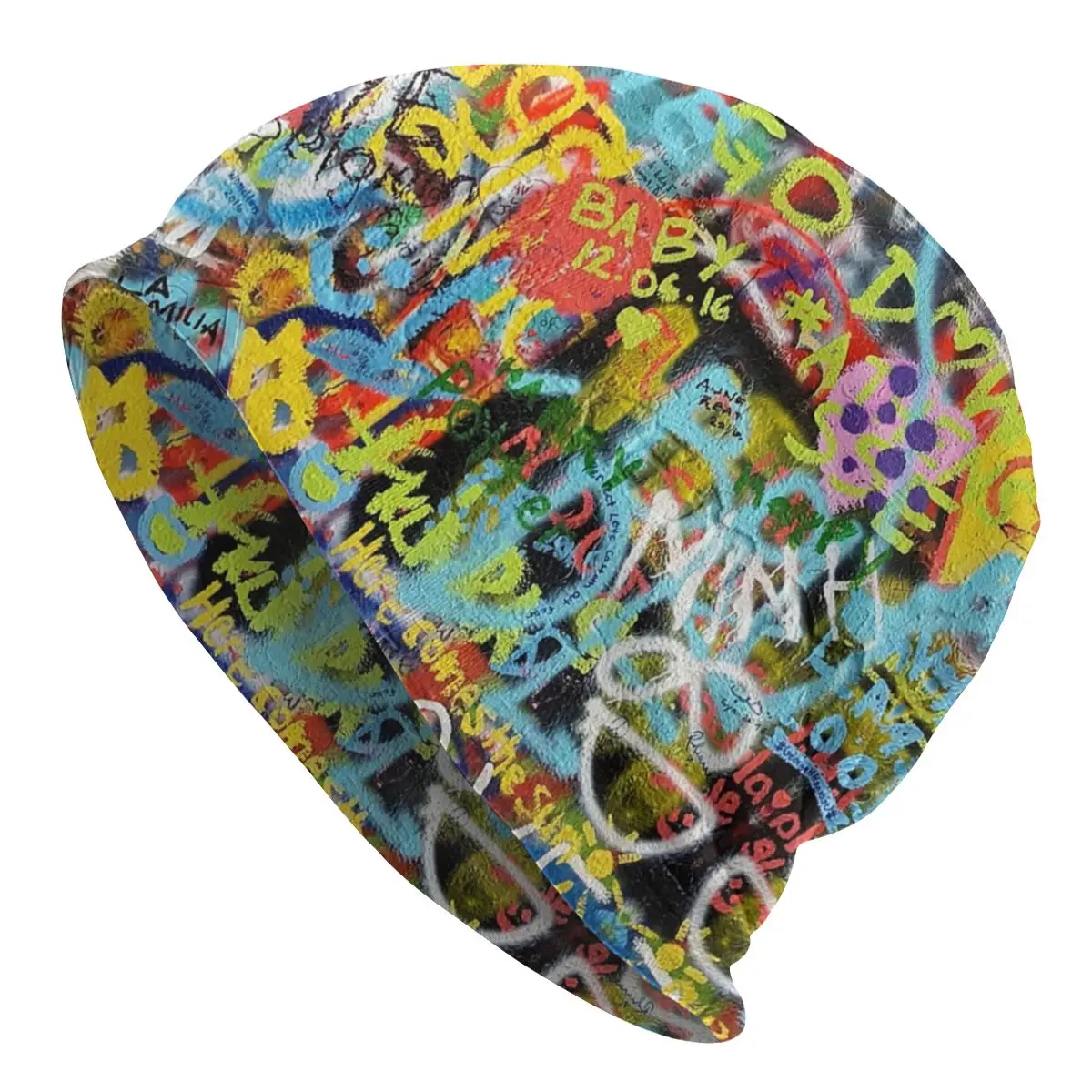 Street Art Graffiti Skullies Banksy Stencil Spray Pop Art Knit Hat