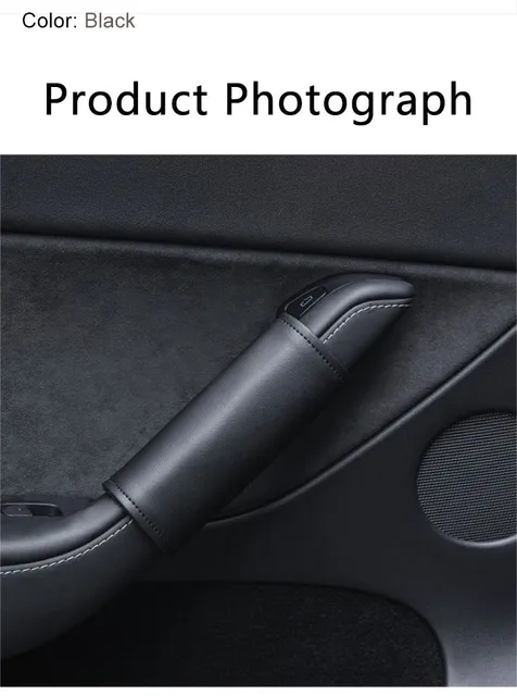 4 Copri Maniglia Auto Per Tesla Model 3/Y - Finta Pelle, Impermeabili | Protezione Dall'Usura - Foto 5