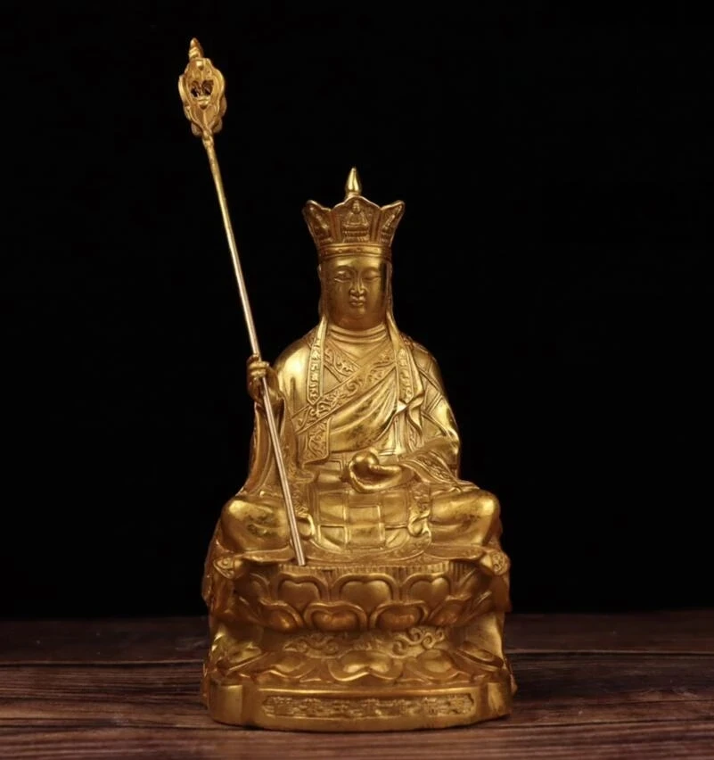 

Китайская латунная буддистская Статуэтка Ksitigarbha ручной работы