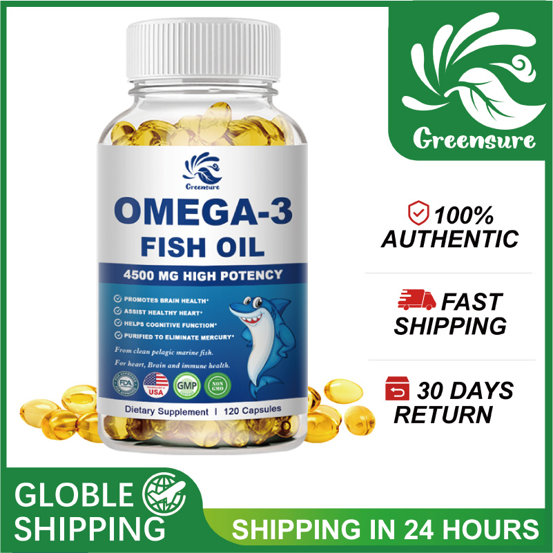60/120pcs Omega-3 Fish Oil Capsules Dietary Supplement for including EPA and DHA
