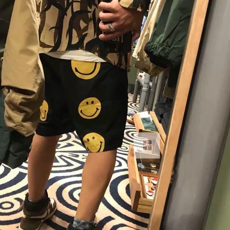 New Arrival Kapital Hirata and Hongri Sweet Face Print Retro Fashion American Casual Men's Women's Shorts Capris