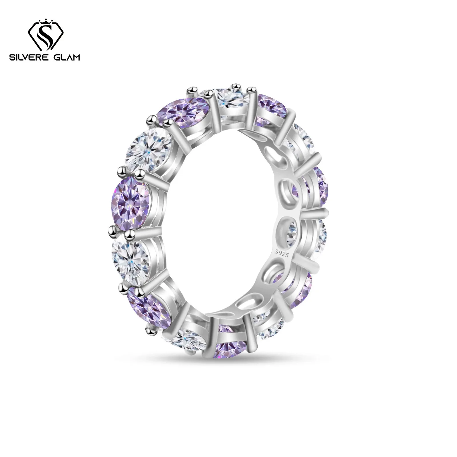 뜨거운 판매 S 반지 0.5*14CT D 컬러 Moissanite 스파클링 파인 쥬얼리 반지 여성의 결혼식 파티 선물