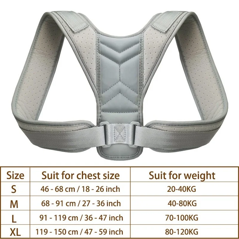 Posture corrector Back Shoulder Posture Corrector Adjustable Belt Clavicle Spine Support Reshape Body Home Office Sport Upper Back Neck Brace