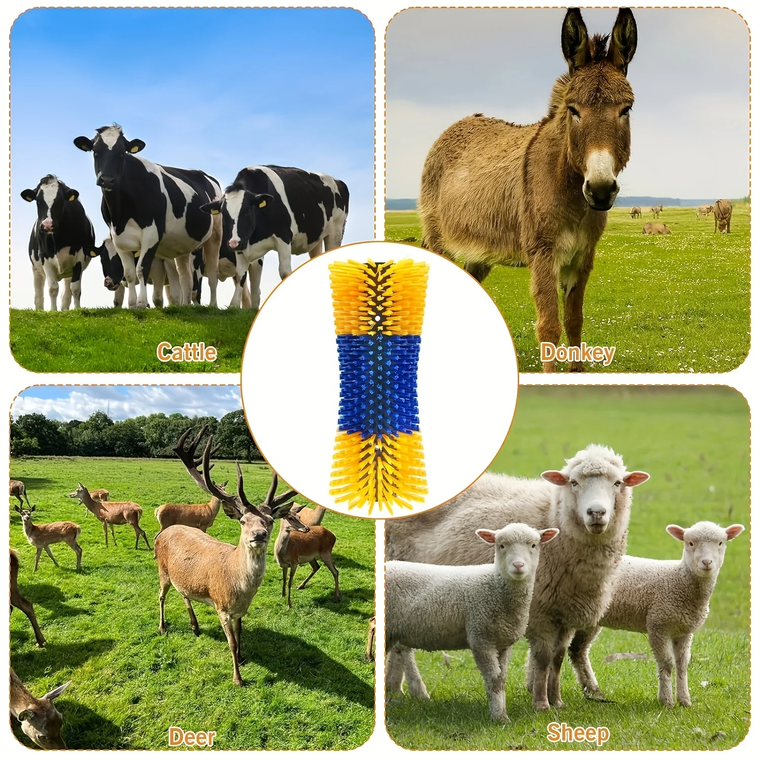 Livestock cleaning products-horse brushes for beauty, cow brushes for itching relief, massage goats, sheep, pigs