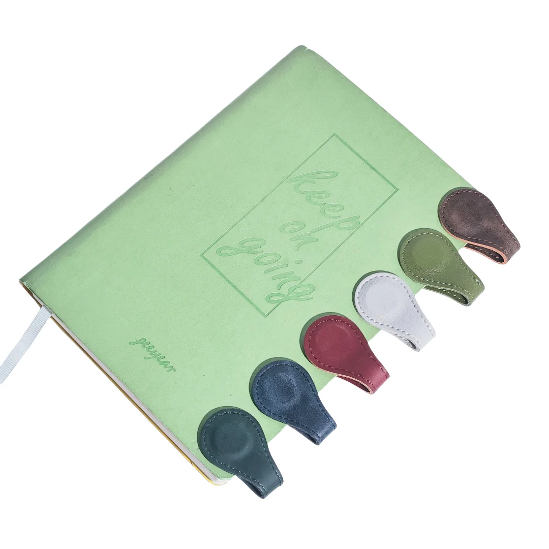 Vintage-Style Crazy Horse Leather Magnetic Book Holder with Multi-Color Options