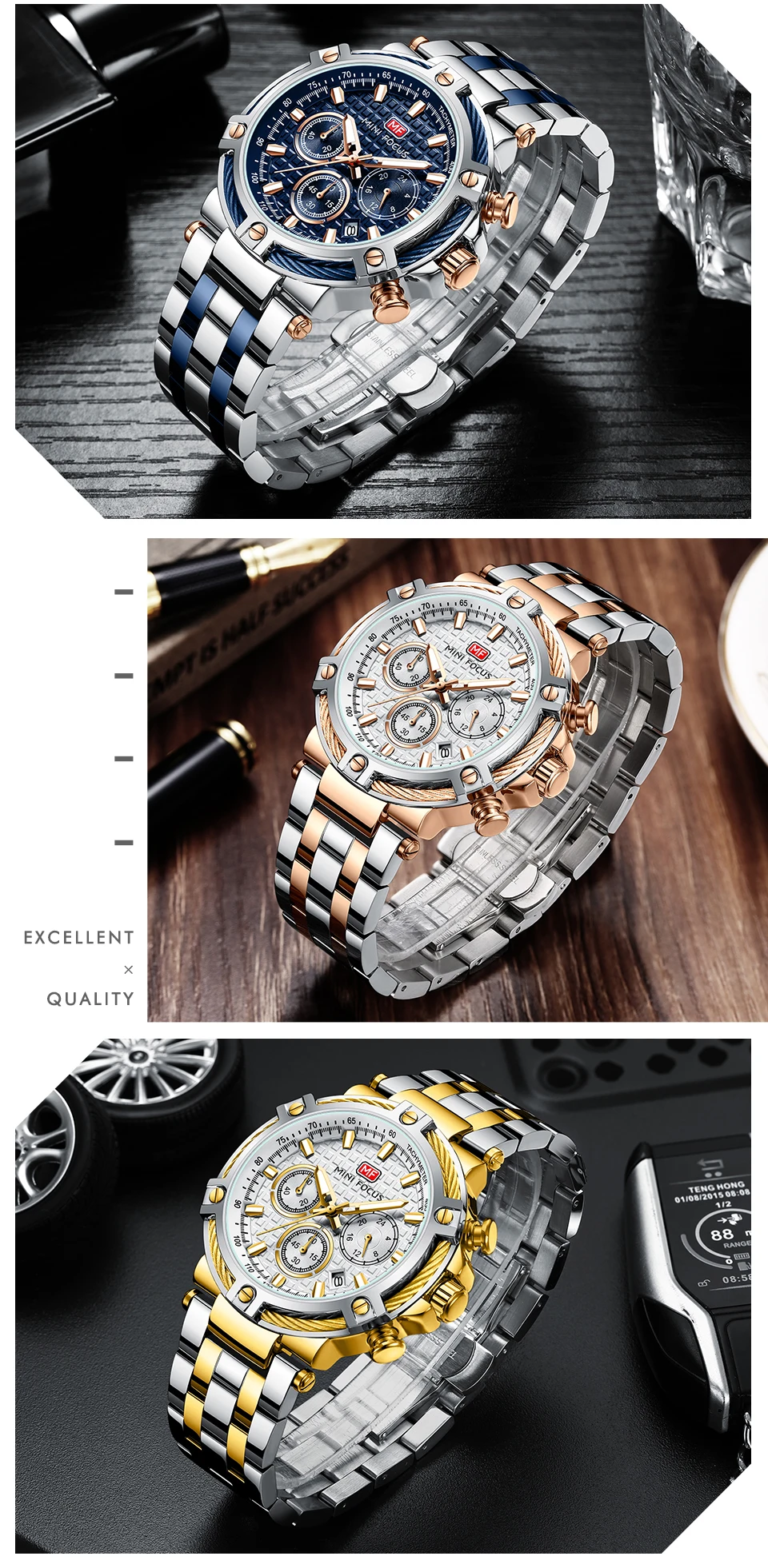 MINI FOCUS Quarzuhr für Herren, wasserdicht_voghion.com