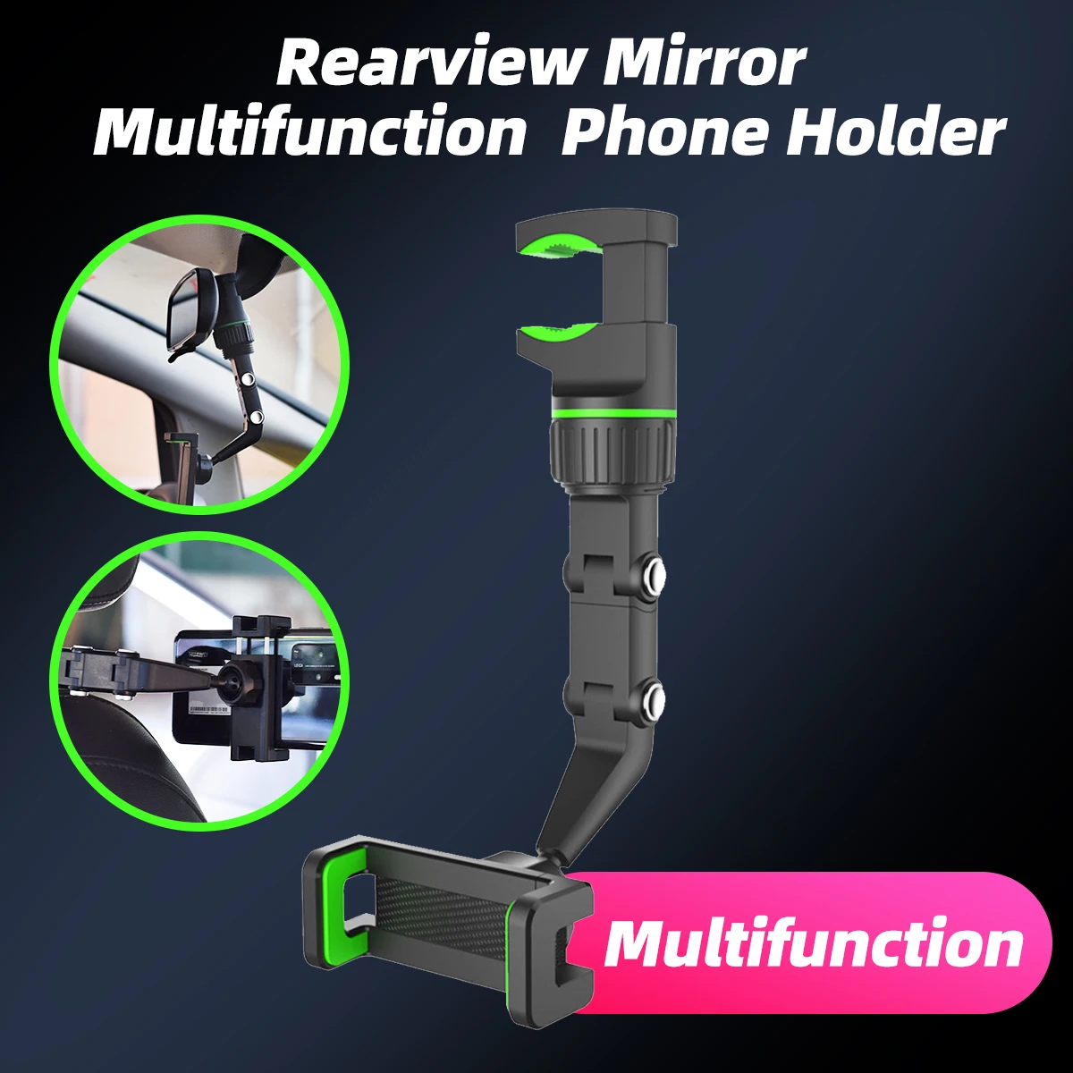adjustable phone stand Universal Multifunctional Mobile Phone Holder Adjustable Clip GPS Bracket Rearview Mirror for Car Seat Back Car Phone Holder wooden phone stand