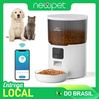 Alimentador automático para animais de estimação, 4l, wi-fi, redemoinho inteligente, alimentador lento para cães com gravador de voz, temporização de grande capacidade, dispensador de comida para gatos