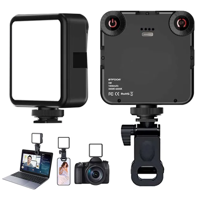 LED Video Light Portable Photography On-Camera 3000K-6000K Bi-Color