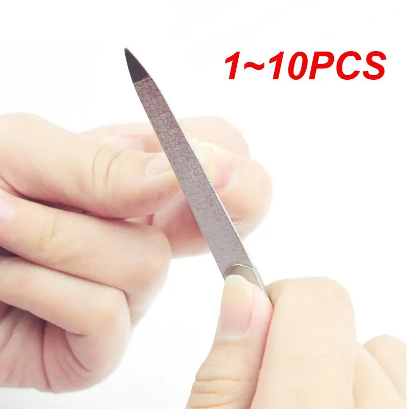 110PCSMetalNailFileStainlessSteelProfessionalExfoliatingDoubleSidesSandpaperNail