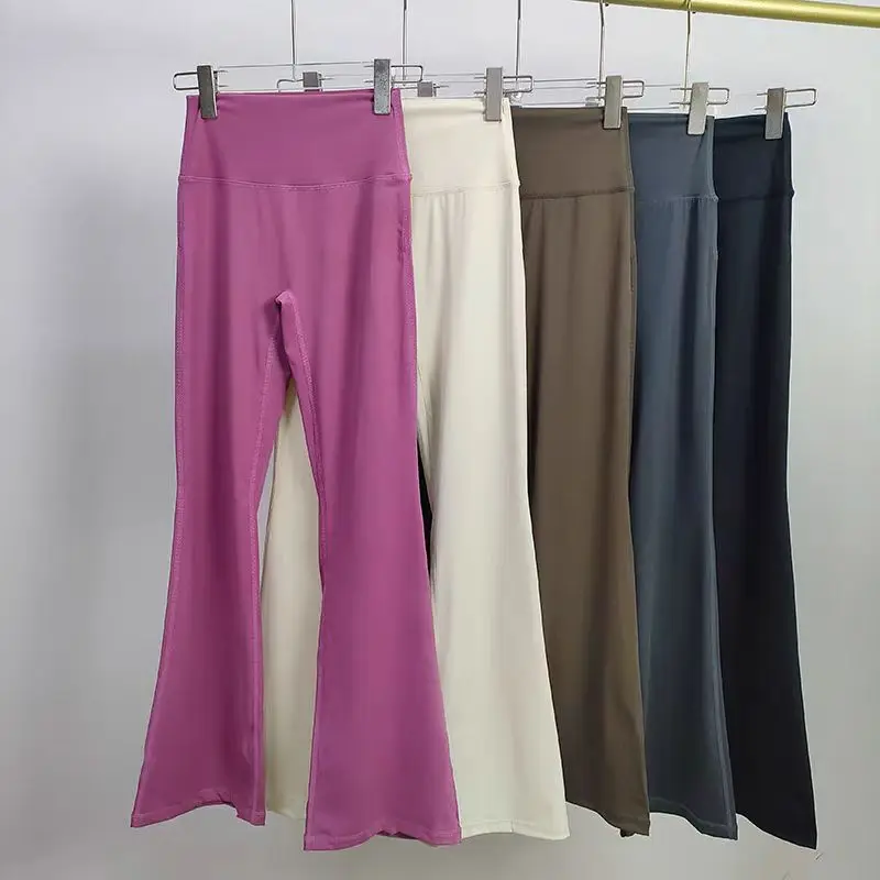 High-Waist Flared Yoga Leggings for Women High-End Wide-Leg Breathable Gym Casual Sports Bottoms 3