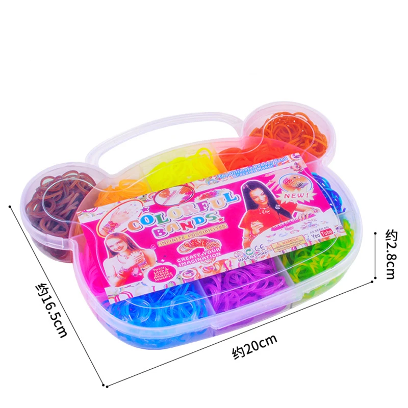 Loom band weaver kit loom band kit rubber band bracelet kit jewellery making kit friendship bracelet making kit 600pcs Rubber Bands Creative Colorful Loom Band Set Rainbow Bracelet Making Kit DIY Woven Bracelets Craft Toys For Girls Gifts