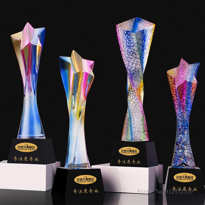 Crystal Trophy, Custom-made, annual meeting Award, Souvenirs, Home Decoration Collection, Creative, New Color