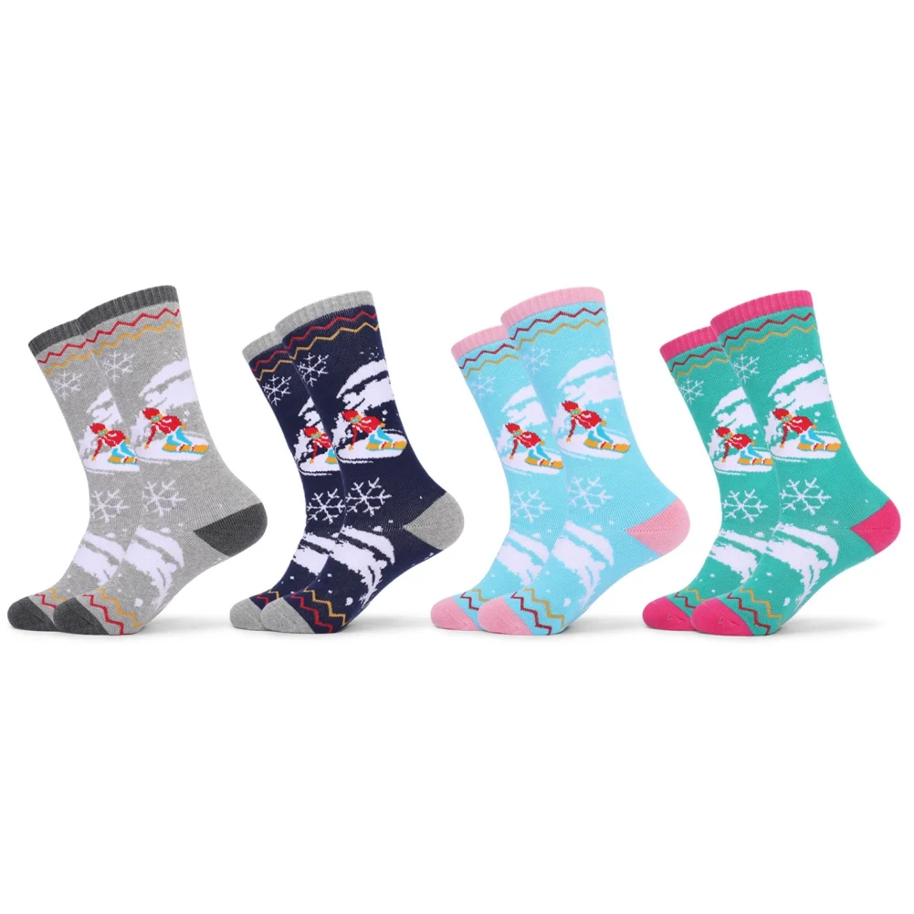 Ski Socks Children Winter Warm Snow High Elastic Breathable Thickened Snowboarding