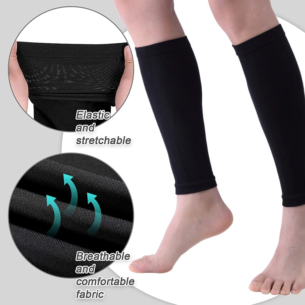 1pár komprese lýtko rukávy - footless komprese ponožky pro běžecký, cycling.orthopedic ortéza pro shin splints, křečové žilek