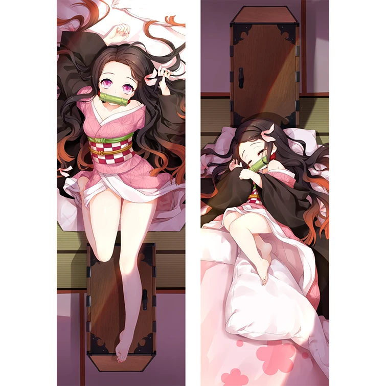 

Demon Slayer:kimetsu No Yaiba Kamado Nezuko Pillowcase Hugging Body Case Anime Decoration Cushion Cover Gifts