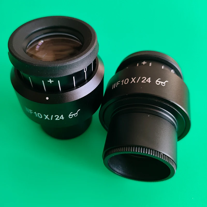 Microscope Eyepiece 2pcs WF10X/24MM Microscope Eyepiece high Point Wide Field Binocular Stereo Microscope Lens Accessories Diopter Adjustable 30MM
